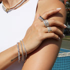 Bold Half Diamond Baguette Ring
