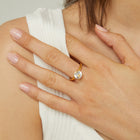 Round Lab Grown White Sapphire Solitaire Ring