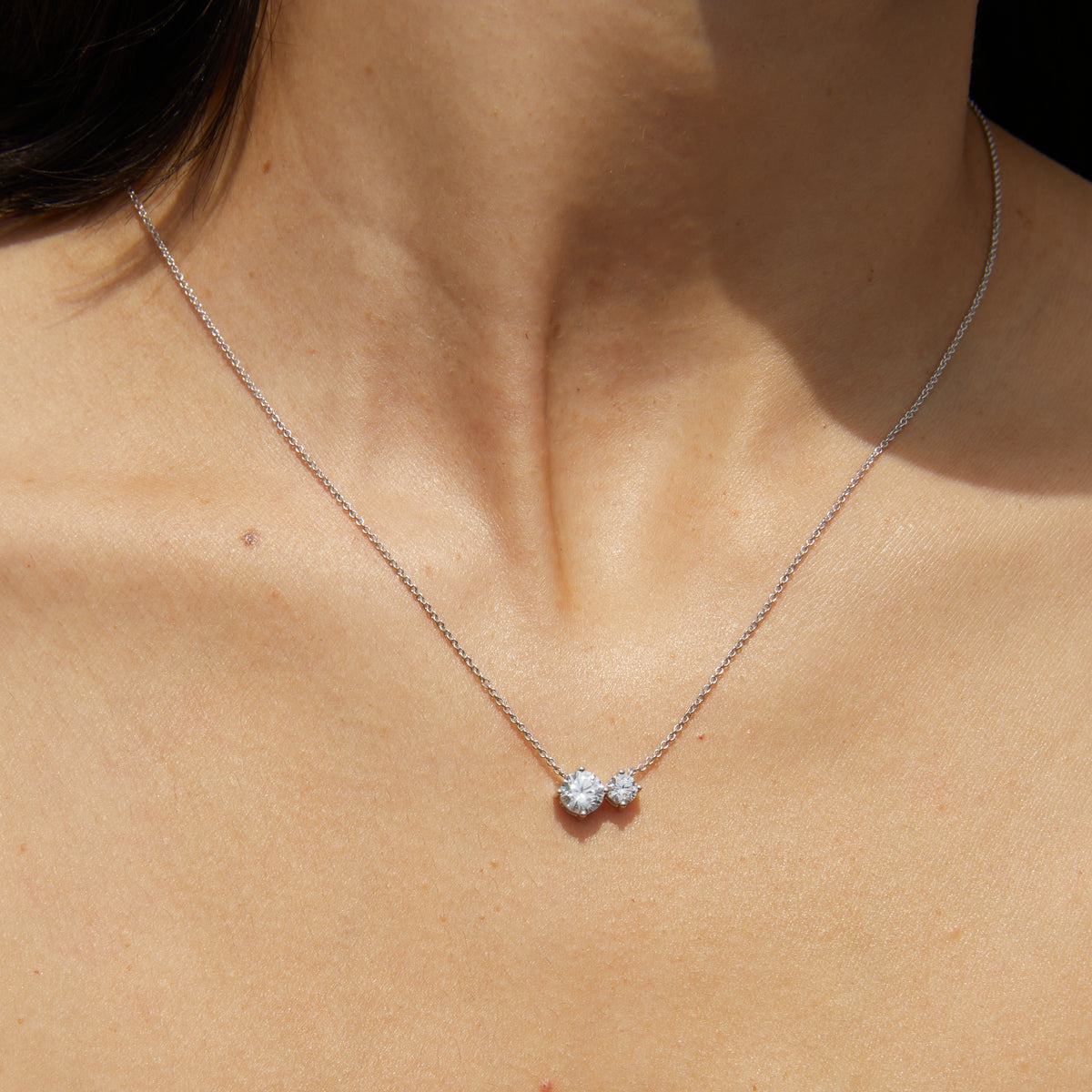 Lab Grown Diamond Duo Necklace
