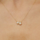 Pearl Toi et Moi Necklace  - Blue Sapphire