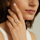 Emerald Gemstone Cocktail Ring - Aquamarine