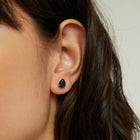 Pear Gemstone Solitaire Stud Earrings