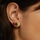 Pear Gemstone Solitaire Stud Earrings