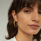 Lab Grown White Sapphire Hoop Earrings