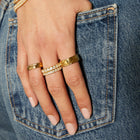 Lab Grown White Sapphire Eternity Ring