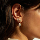 Pear Gemstone Solitaire Stud Earrings