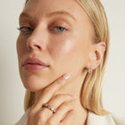 Lab Grown White Sapphire Edwardian Earrings