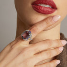 Vintage Art Deco Purple Amethyst and Pearl Ring