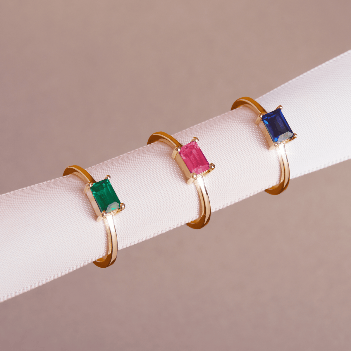 Birthstone Baguette Ring