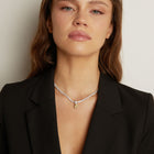 7ct Round Tennis Charm Necklace Set