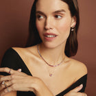 Pink Ombré Baguette Tennis Necklace