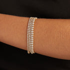 3ct Three-Prong Lab Grown Diamond Tennis Bracelet