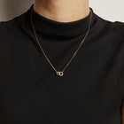 Double Lab Grown White Sapphire Connection Necklace