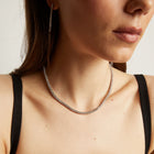 Unbreakable Lab Grown White Sapphire Tennis Necklace
