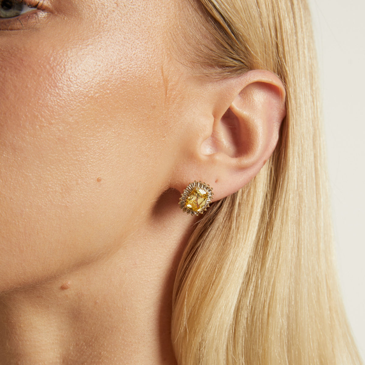 Lab Grown Yellow Canary Alexandra Earrings