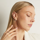 Lab Grown White Sapphire Edwardian Earrings