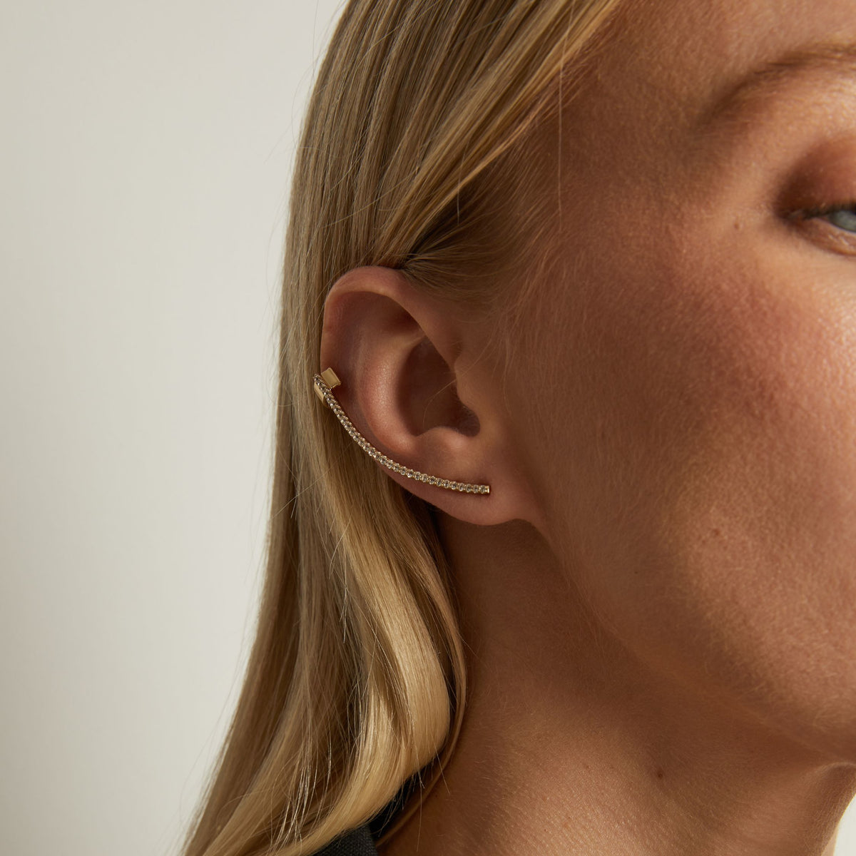 Archival Path Ear Climber Cuff