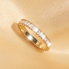 Bold Half Diamond Baguette Ring
