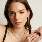 Unbreakable Lab Grown White Sapphire Tennis Earrings