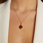 The Oma Lab Grown Red Ruby Necklace