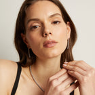 Unbreakable Lab Grown White Sapphire Tennis Earrings