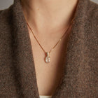 Vintage 1ct Diamond Tennis Racket Necklace
