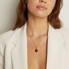 The Oma Lab Grown Red Ruby Necklace