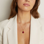 The Oma Lab Grown Red Ruby Necklace