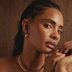 Aurate x Frye: Lab Grown White Sapphire Stud and Ear Cuff