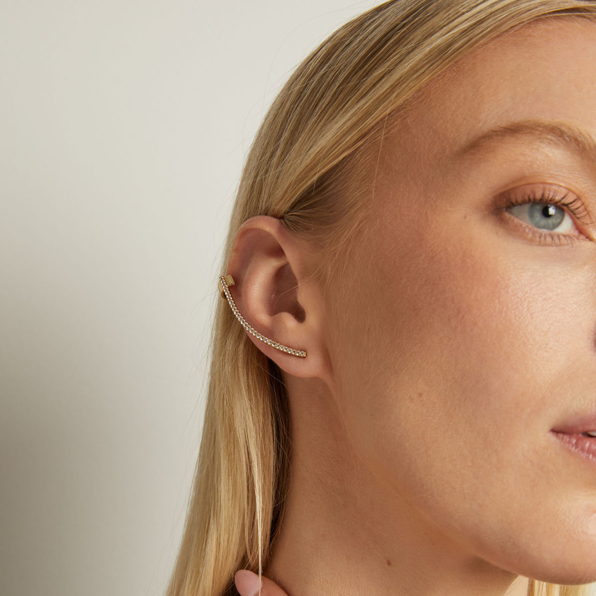 Archival Path Ear Climber Cuff