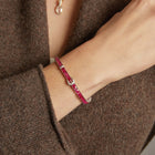 Vintage Red Ruby Tennis Belt Bracelet
