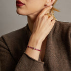 Vintage Red Ruby Tennis Belt Bracelet