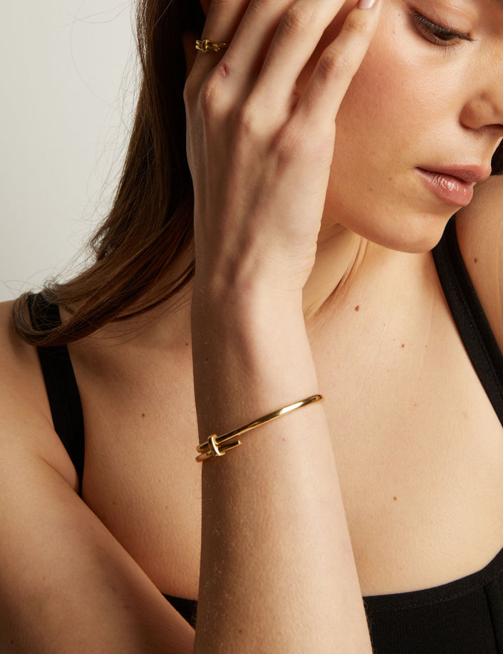 Crossover Hinged Bracelet
