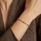 Vintage Diamond and Blue Sapphire Tennis Bracelet