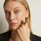 Lab Grown Green Emerald Alexandra Ring