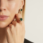 Lab Grown Green Emerald Alexandra Ring