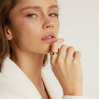Chunky Lab Grown White Sapphire Oval Ring