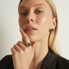 Lab Grown Green Emerald Alexandra Ring