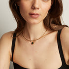 Lab Grown Green Sapphire Oval Pendant Collar Necklace