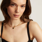 Lab Grown Green Sapphire Oval Pendant Collar Necklace