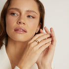 Chunky Lab Grown White Sapphire Emerald Ring