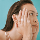 Diamond Crossover Huggie Earrings