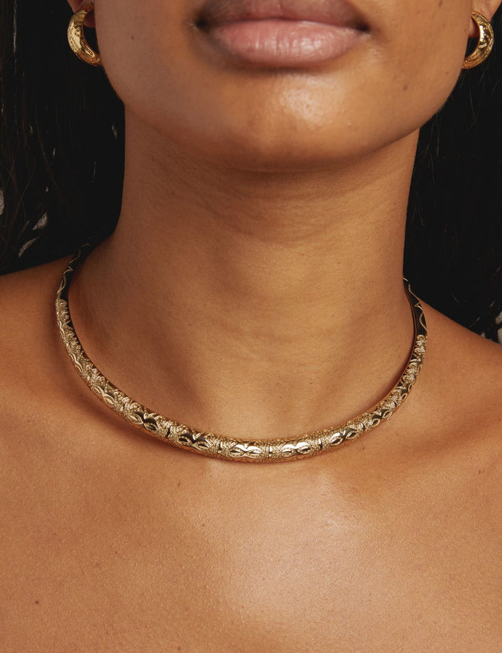 Aurate x Frye: Western Stitch Collar Necklace