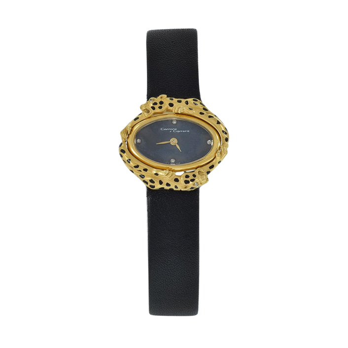 Vintage Carrera y Carrera Panther Watch 18k Yellow Gold First