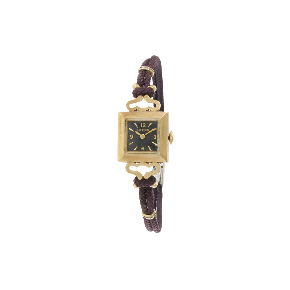 Vintage Le Coultre Cocktail Watch 14k Yellow Gold 7in First