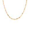 Herringbone Twist Necklace Vermeil Yellow Gold 16in 18in First