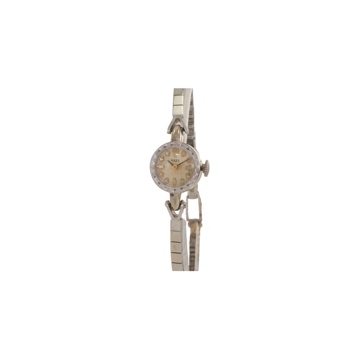 Vintage Rolex White Gold Cocktail Watch 14k White Gold 6.5in
