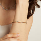 Black Rhodium Georgian Tennis Bracelet