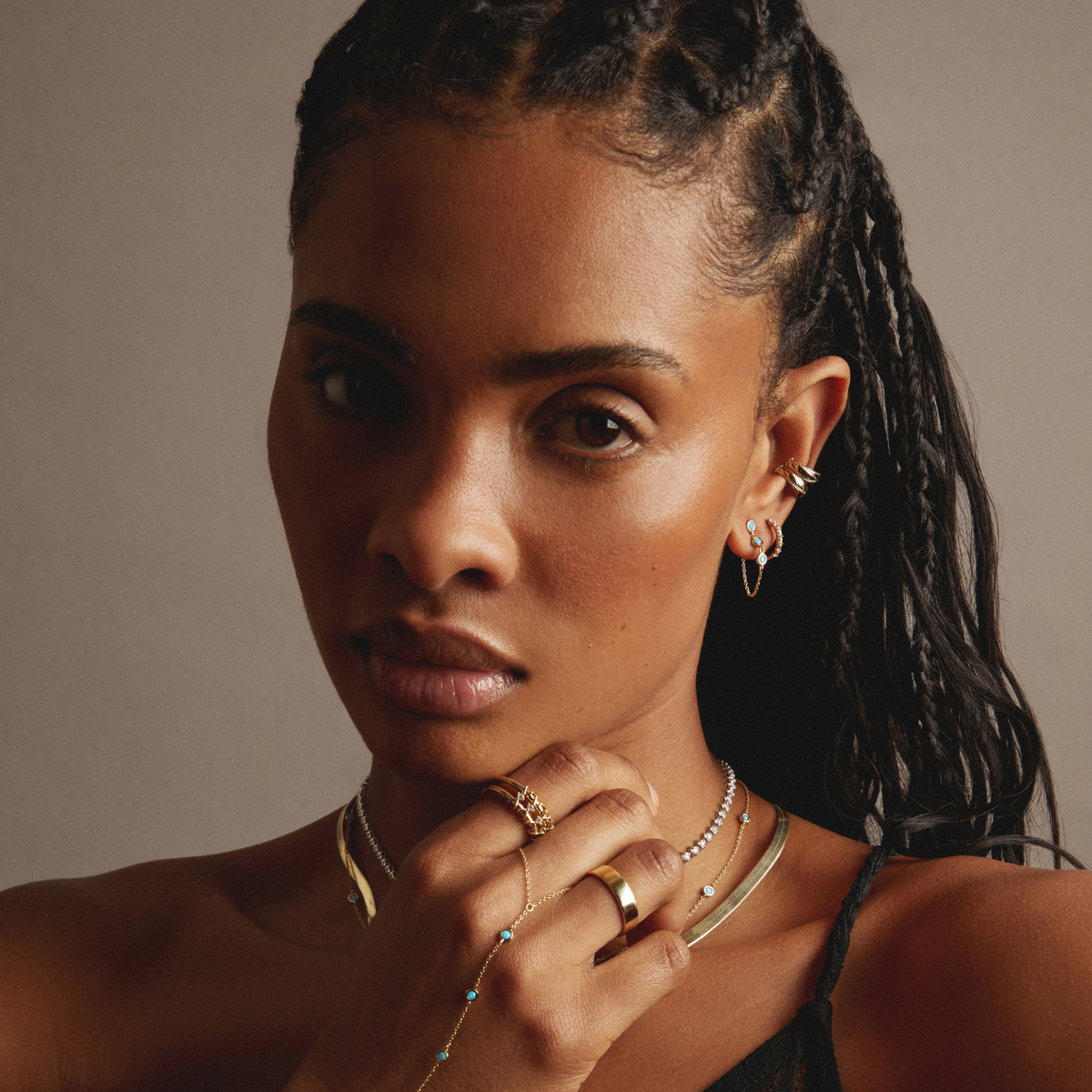 Aurate x Frye: Turquoise Station Earrings