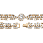Lab Grown White Sapphire Three Layered Tennis Necklace
